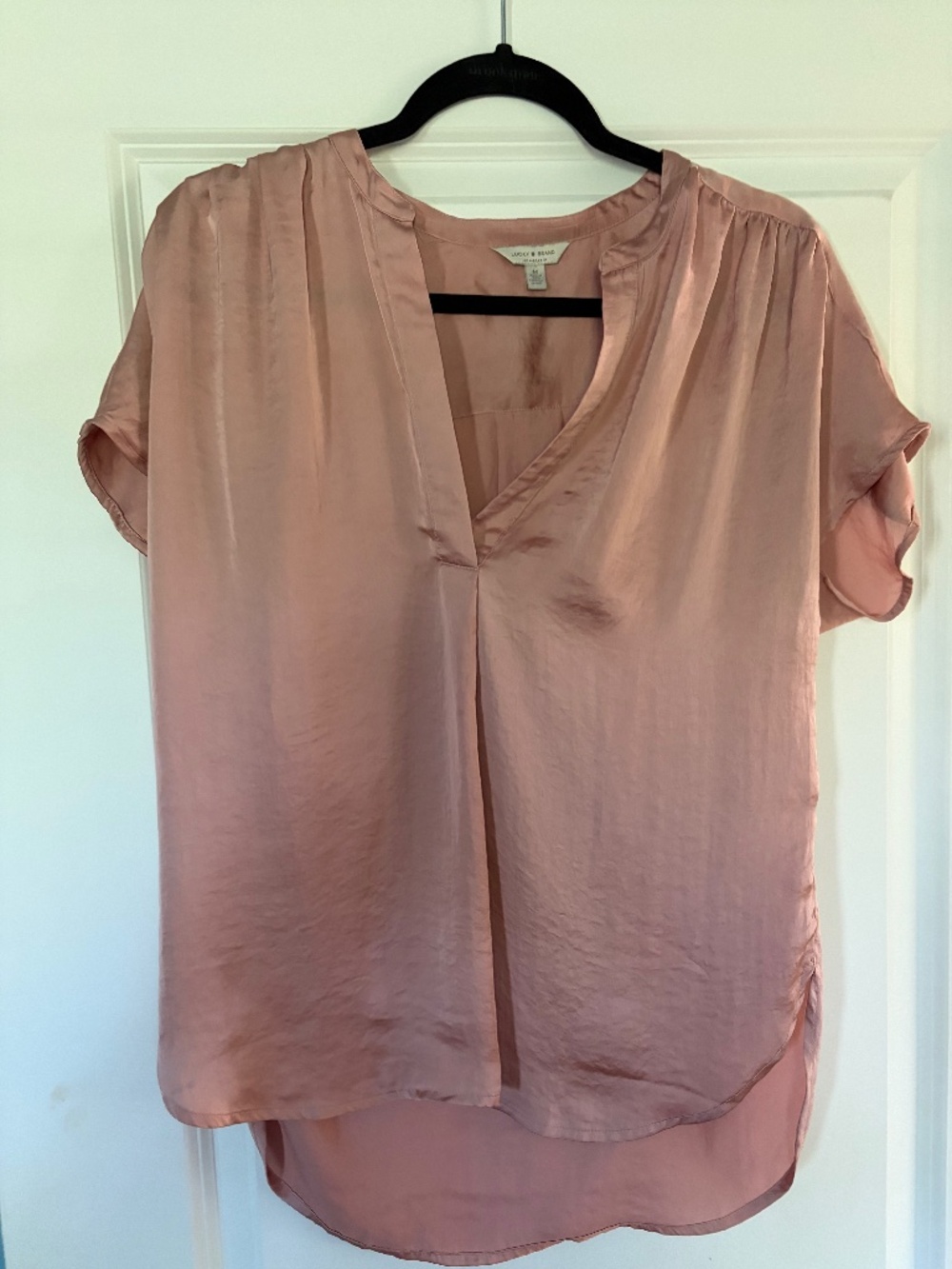 Pink silky blouse Lucky Brand